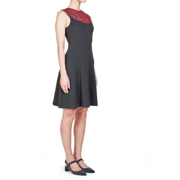 ERDEM Saks Fifth Ave‎ Lorna Dress Ponte Jersey Black Size 4 Sleeveless Lace NEW - Picture 16 of 16